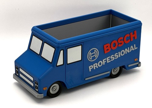 Printed blue service truck - printed,